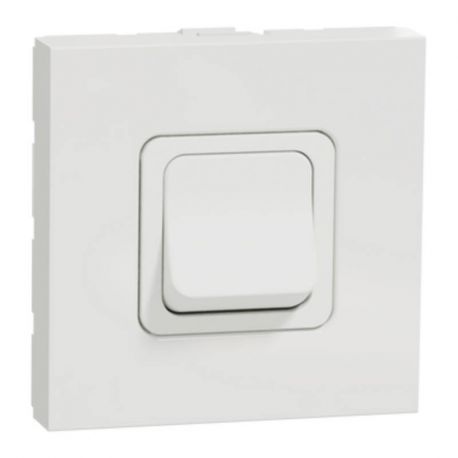 Interrupteur bipolaire Unica Schneider Electric - 2 modules - 20AX - Blanc