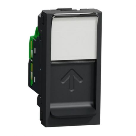 Prise RJ45 Unica - Cat.6A FTP - 1 module - Anthracite