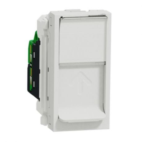 Prise RJ45 Unica - Cat.6 STP - 1 module - Blanc