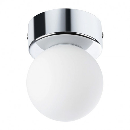 Plafonnier sphérique Gove Paulmann - Sans ampoule - IP44 - G9 - Chromé/satiné