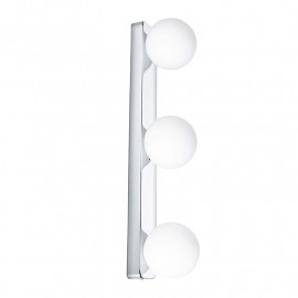 Applique 3 luminaires sphériques Gove Paulmann - Sans ampoule - 3x20 watts - IP44 - G9 - Chromé/satiné