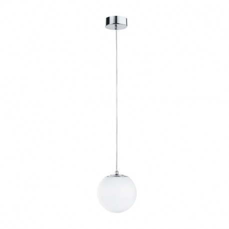 Luminaire sphérique en suspension Gove Paulmann - Avec ampoule - 9W - IP44 - 900lm - 3000K - Chromé/satiné