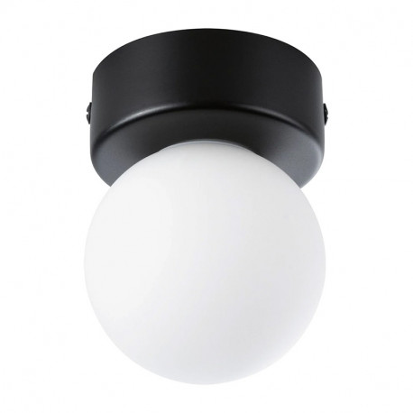 Plafonnier sphérique Gove Paulmann - Sans ampoule - IP44 - G9 - Noir mat/satiné
