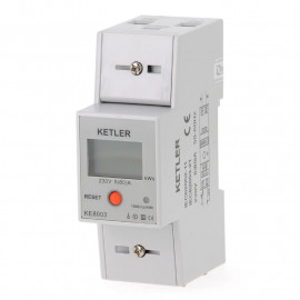 Compteur pour le suivi de consommation Ketler - Monophasé - 80A - Affichage LCD
