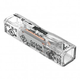 Boite de 100 Bornes de passage à enficher WAGO - 2 conducteurs - 4mm² max