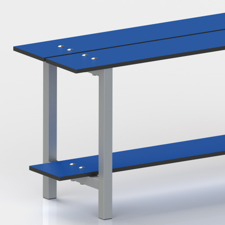 Emuca Pieds lateraux pour banc de vestiaire, aluminium, anodise mat, 2 un.