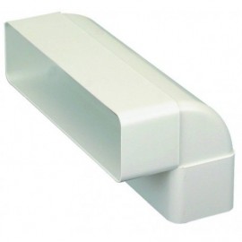 Coude vertical 90° CV pour conduit rectangulaire PVC rigide - 55 x 220mm
