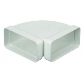 Coude horizontal 90° CH pour conduit rectangulaire PVC rigide - 55 x 110mm