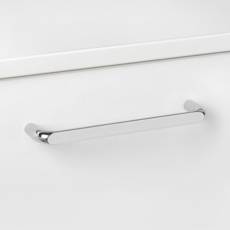 Emuca Poignee pour meuble Zagreb, L 172 mm, entraxe 160 mm, Chrome, Zamak, 1 lot de 20 unites