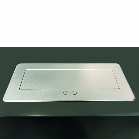 Emuca Multiconnecteur Atom 26 A+C pour bureau, EU, Peint en aluminium, Acier et Plastique et Zamak, 1 ut.