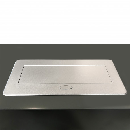 Emuca Multiconnecteur Atom 26 Lite pour bureau, Peint en aluminium, Zamak et Acier et Plastique, 1 ut.