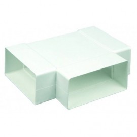Té horizontal TEHR 90° pour conduit rectangulaire PVC rigide - 55 x 110mm