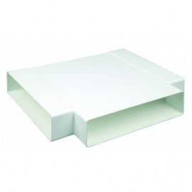 Té 90° pour conduit rectangulaire PVC rigide - 55 x 220mm