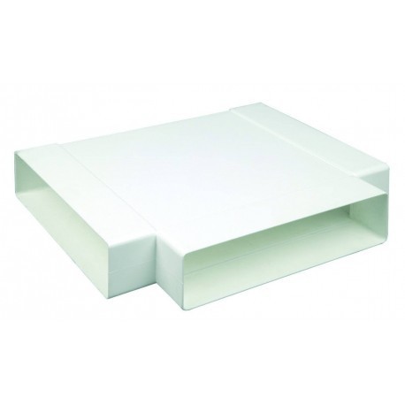 Té 90° pour conduit rectangulaire PVC rigide - 55 x 220mm
