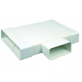 Té 90° pour conduit rectangulaire PVC rigide - 55 x 220 x 110mm