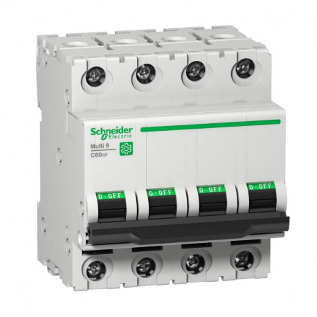 Disjoncteur miniature 20A Multi9 C60SP Schneider Electric - 4 pôles - 10kA 480Y/277V - Courbe D - Norme UL1077