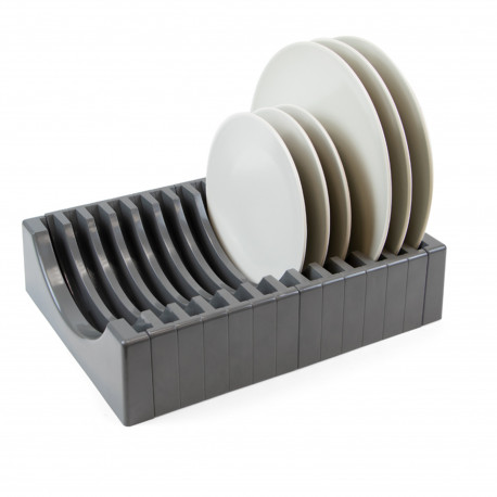 Emuca Porte-assiettes pour meuble avec capacite 13 assiettes., Plastique gris antracite, Plastique, 1 ut.
