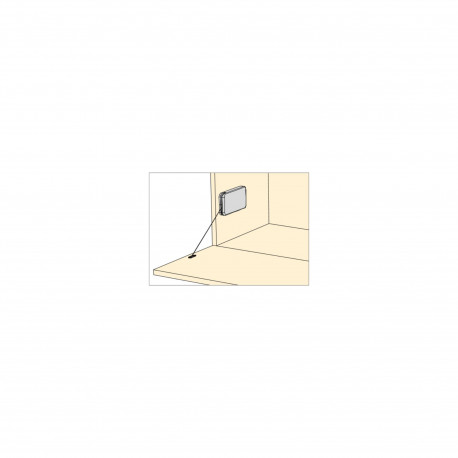 Emuca Mecanisme pour portes abattant Miniwinch avec cache, 14 Kg, Plastique gris, Acier et Plastique, 1 ut.