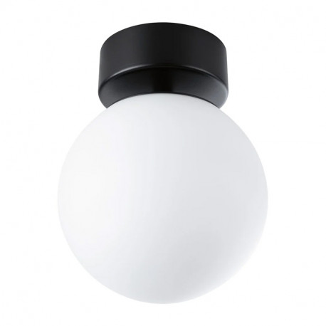 Plafonnier LED sphérique Gove Paulmann - Avec ampoule - 9W - IP44 - 900lm - 3000K - Noir mat/satiné