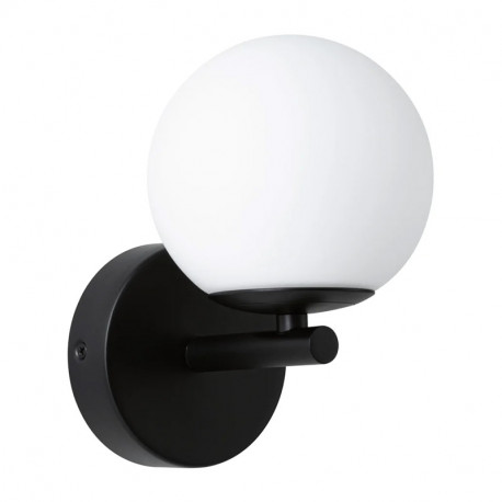 Applique luminaire sphérique Gove Paulmann - Avec ampoule - 5W - IP44 - 400lm - 3000K - Noir mat/satiné