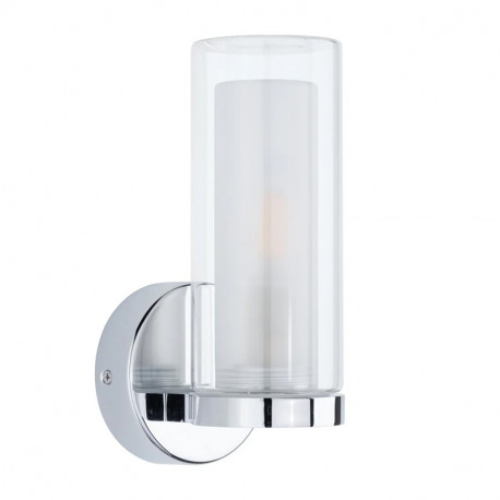 Applique Luena Paulmann - Sans ampoule - IP44 - E14 - Chromé/verre