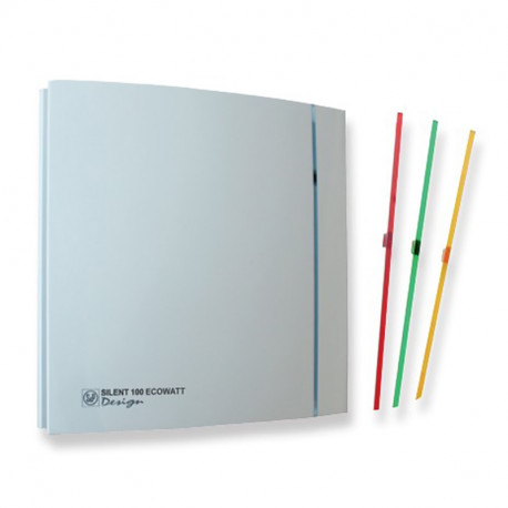 Aérateur avec clapet anti-retour/tempo réglable Silent Design Ecowatt S&P - 12V - 6W - Blanc