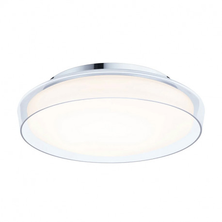 Plafonnier LED Luena Paulmann - 11,5W - 3000K - 600LM - IP44 - Verre/Chrome