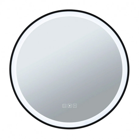 Miroir rond salle de bains LED Mirra Paulmann - Gradable - White Switch - 11,5W - 750lm - Noir