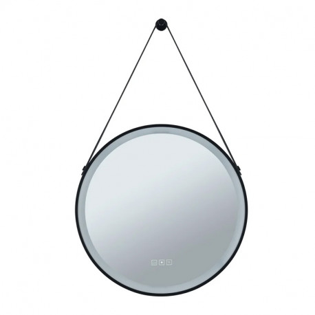 Miroir rond salle de bains LED Mirra Paulmann - Avec suspension - Gradable - White Switch - 11,5W - 750lm - Noir