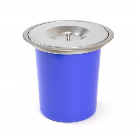 Poubelle encastrable Recycle Emuca - pour plan de travail - 5 L - Inox