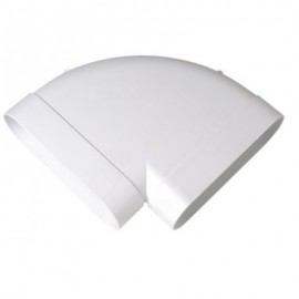 Coude horizontal 90° Minigaine pour conduits rigides PVC - 60 x 200mm