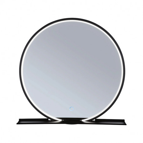 Miroir rond salle de bains LED  noir Miro Paulmann - avec tablette - Gradable - Tunable - White - 10,5W - 160lm