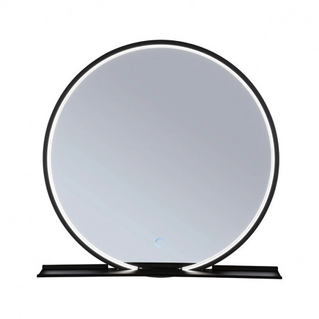 Miroir rond salle de bains LED noir Miro Paulmann - avec tablette - Gradable - Tunable - White - 10,5W - 160lm