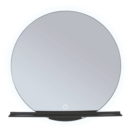 Miroir rond salle de bains LED avec tablette Miro Paulmann - Gradable - Tunable - White - 11W - 500lm - Noir