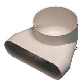 Coude mixte Minigaine pour conduits rigides PVC - 60 x 200mm - ø125mm