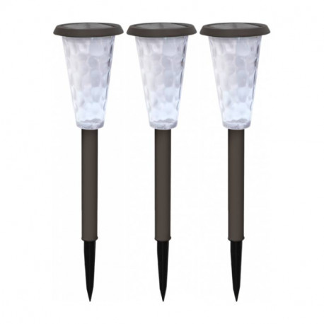 Lot de 3 lampes solaires Groom Watt & Home - LED - 20lm - 6h