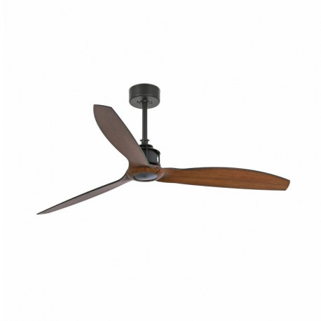 Plafonnier ventilateur Just Fan Faro - 17,6m² - 6 vitesses - Noir/bois