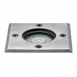 Encastré de sol PAVEA carré Aric - Inox 316 - GU10 - IP67 - 230V - Sans ampoule