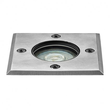Encastré de sol PAVEA carré Aric - Inox 316 - GU10 - IP67 - 230V - Sans ampoule