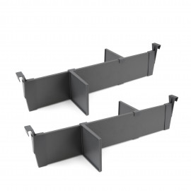 Lot de 2 séparateurs pour tiroirs Vertex-Concept Emuca - Largeur 600mm - Anthracite