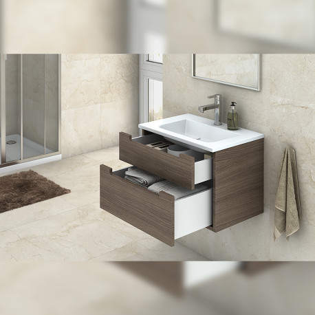 Emuca Tiroir exterieur Concept 30 kg hauteur 138 mm, 300, Peint en blanc, Acier, 1 ut.