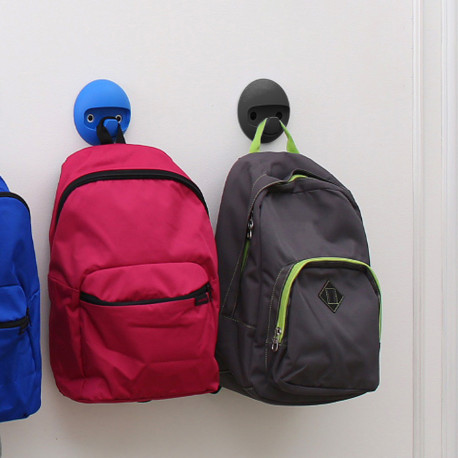 Emuca Cintre mural Napier, Peint en noir, Plastique, 1 lot de 2 unites