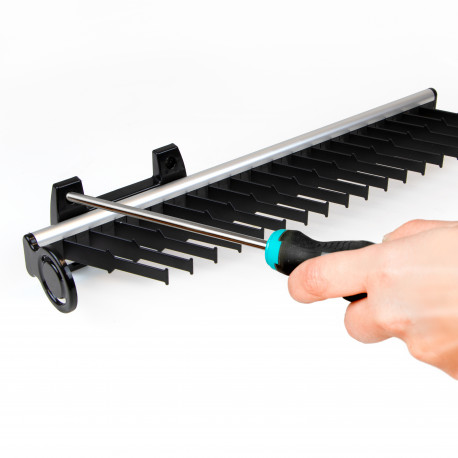 Emuca Porte-cravates lateral extractible Keeper pour armoire, Anodise mat, Aluminium et Plastique, 1 ut.
