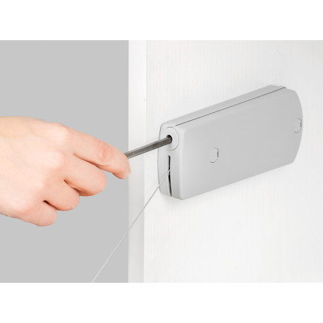 Emuca Mecanisme pour portes abattant Microwinch, 4 Kg, Plastique gris, Acier et Plastique