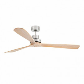 Ventilateur de plafond Lantau XL Faro - 28m² et plus - Moteur DC - Nickel/bois clair