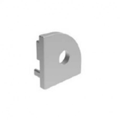 Lot de 2 embouts de finition percés Indigo - pour profilé PR133 - Aluminium