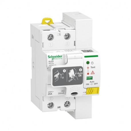 Interrupteur différentiel REDs Acti9 Schneider Electric - 2P - 25A - 30mA - Type A