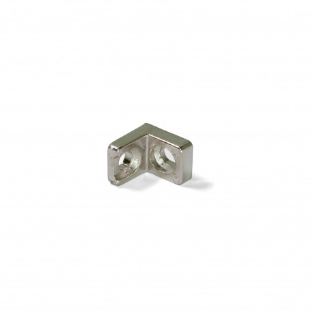 Lot de 50 équerres d'assemblage pour meubles Emuca - 20,5x20,7mm - 2 trous - Zamak