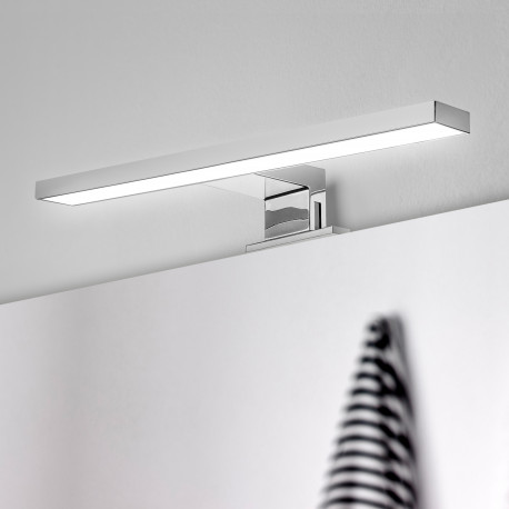 Emuca Spot LED pour miroir de salle de bain Virgo (AC 230V 50Hz), 6 W, Chrome, Plastique
