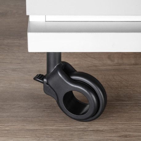 Emuca Kit roulettes Hole 2 avec pletine de montage, ? 60, Peint en noir, Acier et Plastique, 1 ut.